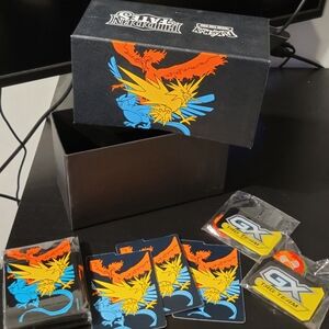 Pokemon Hidden Fates Box, Sleeves, Cardboard Dividers, And GX Tag Team Markers